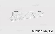 Silver Style Panoramic Map of Haut-Como (Medouneu), single color outside