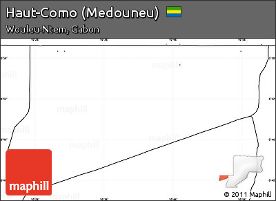 Blank Simple Map of Haut-Como (Medouneu), no labels