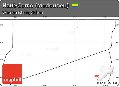 Blank Simple Map of Haut-Como (Medouneu), no labels