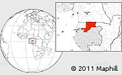 Blank Location Map of Wouleu-Ntem, highlighted country