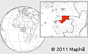 Blank Location Map of Wouleu-Ntem
