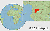 Savanna Style Location Map of Wouleu-Ntem