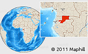 Shaded Relief Location Map of Wouleu-Ntem