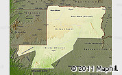 Physical Map of Wouleu-Ntem, darken