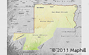 Physical Map of Wouleu-Ntem, desaturated
