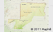 Physical Map of Wouleu-Ntem, lighten
