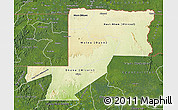 Physical Map of Wouleu-Ntem, satellite outside