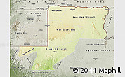 Physical Map of Wouleu-Ntem, semi-desaturated