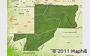 Satellite Map of Wouleu-Ntem, physical outside