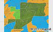Satellite Map of Wouleu-Ntem, political outside