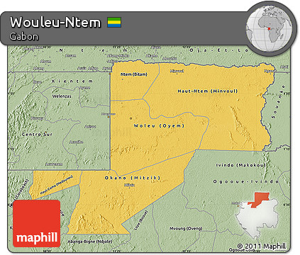 Savanna Style Map of Wouleu-Ntem