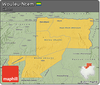 Savanna Style Map of Wouleu-Ntem