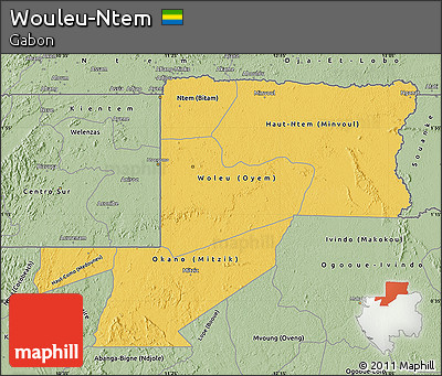 Savanna Style Map of Wouleu-Ntem