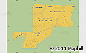 Savanna Style Map of Wouleu-Ntem, single color outside