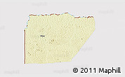Physical 3D Map of Ntem (Bitam), cropped outside