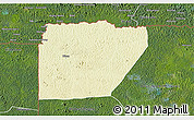 Physical 3D Map of Ntem (Bitam), satellite outside