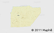 Physical 3D Map of Ntem (Bitam), single color outside