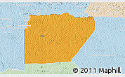 Political 3D Map of Ntem (Bitam), lighten