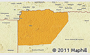Political 3D Map of Ntem (Bitam), physical outside