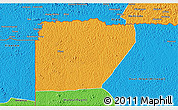 Political 3D Map of Ntem (Bitam)