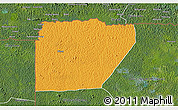 Political 3D Map of Ntem (Bitam), satellite outside