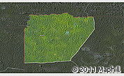 Satellite 3D Map of Ntem (Bitam), darken, semi-desaturated