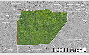 Satellite 3D Map of Ntem (Bitam), lighten, desaturated