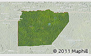 Satellite 3D Map of Ntem (Bitam), lighten