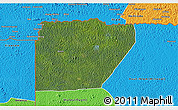 Satellite 3D Map of Ntem (Bitam), political outside