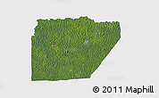 Satellite 3D Map of Ntem (Bitam), single color outside