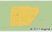 Savanna Style 3D Map of Ntem (Bitam), single color outside