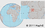 Gray Location Map of Ntem (Bitam)