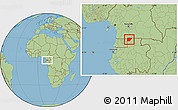Savanna Style Location Map of Ntem (Bitam)