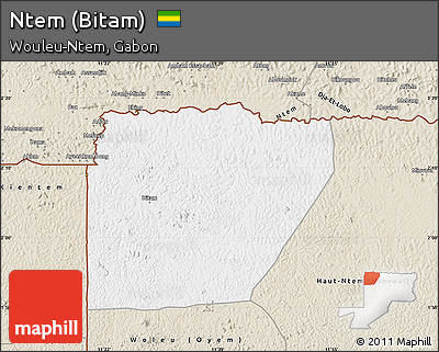 Classic Style Map of Ntem (Bitam)