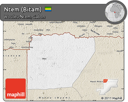 Classic Style Map of Ntem (Bitam)
