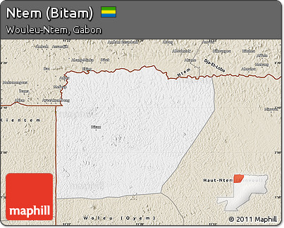Classic Style Map of Ntem (Bitam)