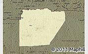 Physical Map of Ntem (Bitam), darken