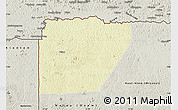 Physical Map of Ntem (Bitam), semi-desaturated