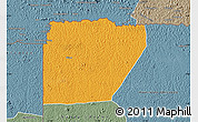 Political Map of Ntem (Bitam), semi-desaturated