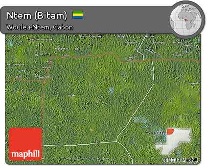 Satellite Map of Ntem (Bitam)