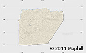 Shaded Relief Map of Ntem (Bitam), single color outside