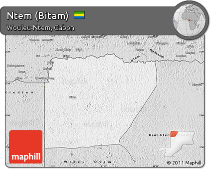 Silver Style Map of Ntem (Bitam)