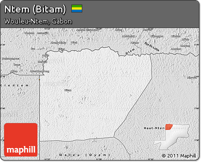Silver Style Map of Ntem (Bitam)