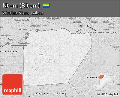 Silver Style Map of Ntem (Bitam)