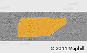 Political Panoramic Map of Ntem (Bitam), desaturated