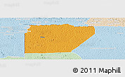 Political Panoramic Map of Ntem (Bitam), lighten