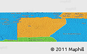 Political Panoramic Map of Ntem (Bitam)