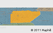 Political Panoramic Map of Ntem (Bitam), semi-desaturated