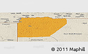 Political Panoramic Map of Ntem (Bitam), shaded relief outside