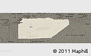 Shaded Relief Panoramic Map of Ntem (Bitam), darken